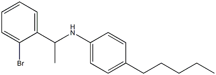 N-[1-(2-bromophenyl)ethyl]-4-pentylaniline Struktur