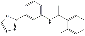 N-[1-(2-fluorophenyl)ethyl]-3-(1,3,4-oxadiazol-2-yl)aniline Struktur