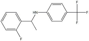 N-[1-(2-fluorophenyl)ethyl]-4-(trifluoromethyl)aniline Struktur