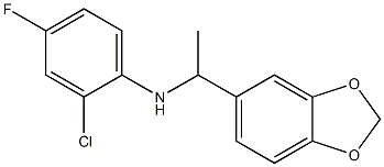 N-[1-(2H-1,3-benzodioxol-5-yl)ethyl]-2-chloro-4-fluoroaniline Struktur