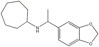 N-[1-(2H-1,3-benzodioxol-5-yl)ethyl]cycloheptanamine Struktur