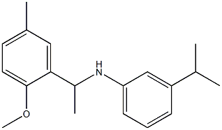 N-[1-(2-methoxy-5-methylphenyl)ethyl]-3-(propan-2-yl)aniline Struktur