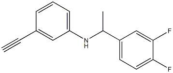 N-[1-(3,4-difluorophenyl)ethyl]-3-ethynylaniline Struktur