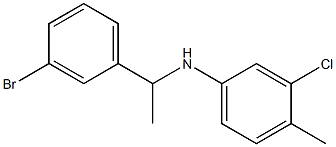 N-[1-(3-bromophenyl)ethyl]-3-chloro-4-methylaniline Struktur