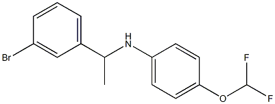 N-[1-(3-bromophenyl)ethyl]-4-(difluoromethoxy)aniline Struktur