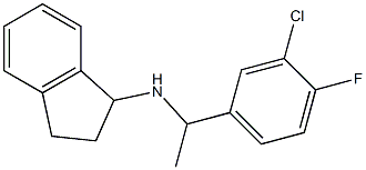 N-[1-(3-chloro-4-fluorophenyl)ethyl]-2,3-dihydro-1H-inden-1-amine Struktur