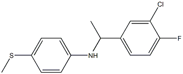 N-[1-(3-chloro-4-fluorophenyl)ethyl]-4-(methylsulfanyl)aniline Struktur