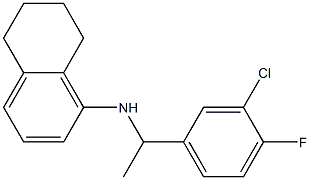 N-[1-(3-chloro-4-fluorophenyl)ethyl]-5,6,7,8-tetrahydronaphthalen-1-amine Struktur