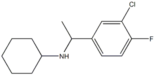 N-[1-(3-chloro-4-fluorophenyl)ethyl]cyclohexanamine Struktur