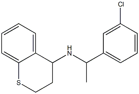 N-[1-(3-chlorophenyl)ethyl]-3,4-dihydro-2H-1-benzothiopyran-4-amine Struktur