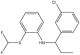 N-[1-(3-chlorophenyl)propyl]-2-[(difluoromethyl)sulfanyl]aniline Struktur