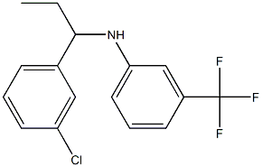 N-[1-(3-chlorophenyl)propyl]-3-(trifluoromethyl)aniline Struktur