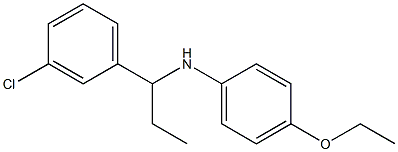 N-[1-(3-chlorophenyl)propyl]-4-ethoxyaniline Struktur