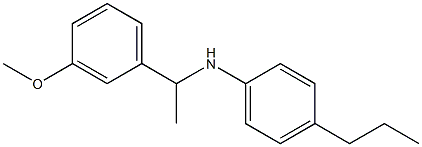 N-[1-(3-methoxyphenyl)ethyl]-4-propylaniline Struktur