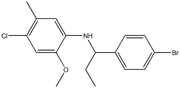 N-[1-(4-bromophenyl)propyl]-4-chloro-2-methoxy-5-methylaniline Struktur