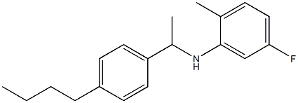 N-[1-(4-butylphenyl)ethyl]-5-fluoro-2-methylaniline Struktur