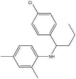 N-[1-(4-chlorophenyl)butyl]-2,4-dimethylaniline Struktur