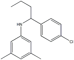 N-[1-(4-chlorophenyl)butyl]-3,5-dimethylaniline Struktur