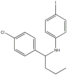 N-[1-(4-chlorophenyl)butyl]-4-iodoaniline Struktur