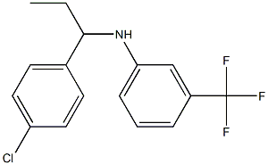 N-[1-(4-chlorophenyl)propyl]-3-(trifluoromethyl)aniline Struktur