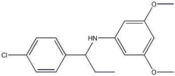 N-[1-(4-chlorophenyl)propyl]-3,5-dimethoxyaniline Struktur