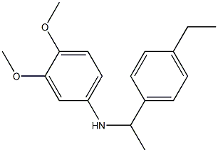 N-[1-(4-ethylphenyl)ethyl]-3,4-dimethoxyaniline Struktur