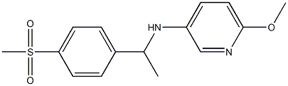 N-[1-(4-methanesulfonylphenyl)ethyl]-6-methoxypyridin-3-amine Struktur