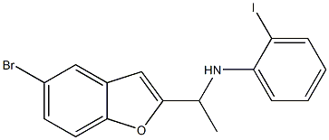 N-[1-(5-bromo-1-benzofuran-2-yl)ethyl]-2-iodoaniline Struktur