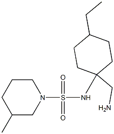 N-[1-(aminomethyl)-4-ethylcyclohexyl]-3-methylpiperidine-1-sulfonamide Struktur