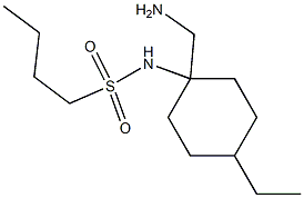 N-[1-(aminomethyl)-4-ethylcyclohexyl]butane-1-sulfonamide Struktur