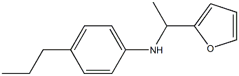 N-[1-(furan-2-yl)ethyl]-4-propylaniline Struktur