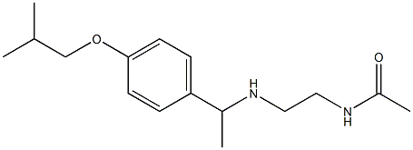 N-[2-({1-[4-(2-methylpropoxy)phenyl]ethyl}amino)ethyl]acetamide Struktur