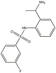 N-[2-(1-aminoethyl)phenyl]-3-fluorobenzenesulfonamide Struktur