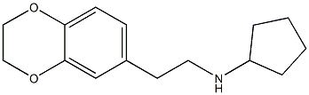 N-[2-(2,3-dihydro-1,4-benzodioxin-6-yl)ethyl]cyclopentanamine Struktur