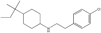 N-[2-(4-chlorophenyl)ethyl]-4-(2-methylbutan-2-yl)cyclohexan-1-amine Struktur