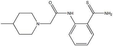 N-[2-(aminocarbonothioyl)phenyl]-2-(4-methylpiperidin-1-yl)acetamide Struktur