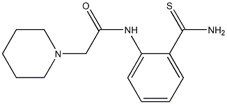 N-[2-(aminocarbonothioyl)phenyl]-2-piperidin-1-ylacetamide Struktur