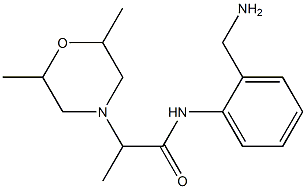 N-[2-(aminomethyl)phenyl]-2-(2,6-dimethylmorpholin-4-yl)propanamide Struktur