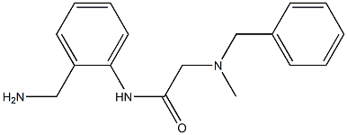 N-[2-(aminomethyl)phenyl]-2-[benzyl(methyl)amino]acetamide Struktur