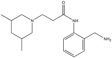 N-[2-(aminomethyl)phenyl]-3-(3,5-dimethylpiperidin-1-yl)propanamide Struktur