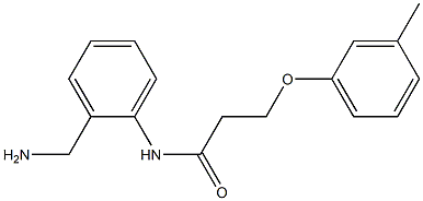 N-[2-(aminomethyl)phenyl]-3-(3-methylphenoxy)propanamide Struktur