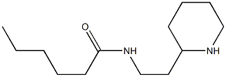 N-[2-(piperidin-2-yl)ethyl]hexanamide Struktur