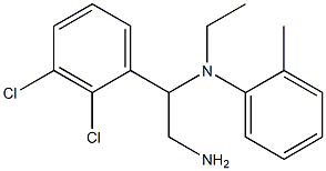 N-[2-amino-1-(2,3-dichlorophenyl)ethyl]-N-ethyl-2-methylaniline Struktur