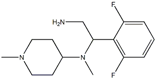 N-[2-amino-1-(2,6-difluorophenyl)ethyl]-N-methyl-N-(1-methylpiperidin-4-yl)amine Struktur