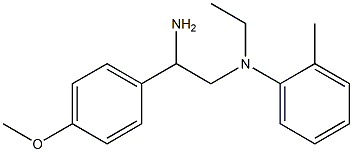 N-[2-amino-2-(4-methoxyphenyl)ethyl]-N-ethyl-2-methylaniline Struktur