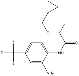 N-[2-amino-4-(trifluoromethyl)phenyl]-2-(cyclopropylmethoxy)propanamide Struktur