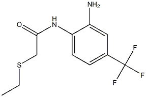 N-[2-amino-4-(trifluoromethyl)phenyl]-2-(ethylsulfanyl)acetamide Struktur