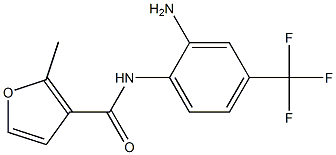 N-[2-amino-4-(trifluoromethyl)phenyl]-2-methyl-3-furamide Struktur