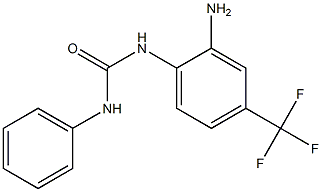 N-[2-amino-4-(trifluoromethyl)phenyl]-N'-phenylurea Struktur