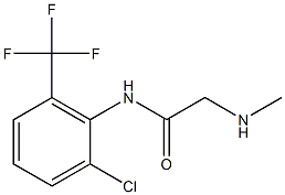 N-[2-chloro-6-(trifluoromethyl)phenyl]-2-(methylamino)acetamide Struktur